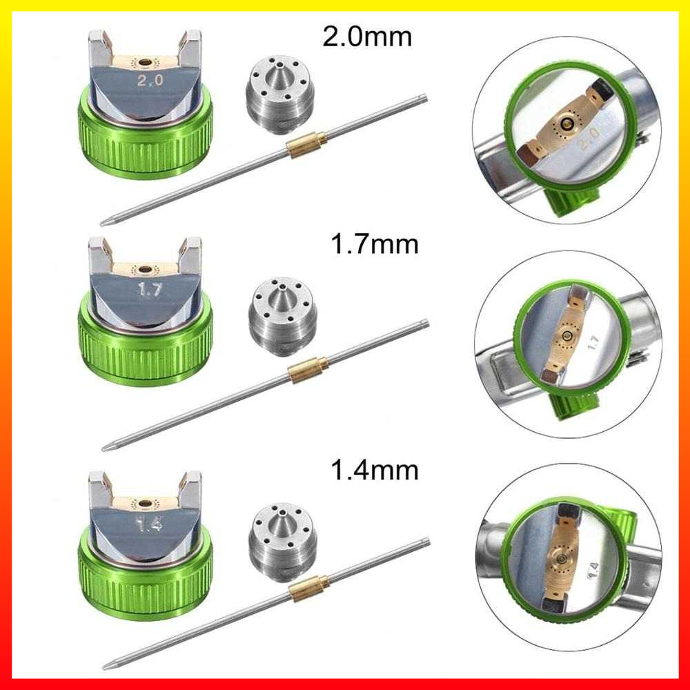 Professional Spray Gun Cat Mobil Motor Nozzle Airbrush 1.4/1.7/2.0mm Cup 600ml Pot Putih HVLP - 7CHZ7XGR