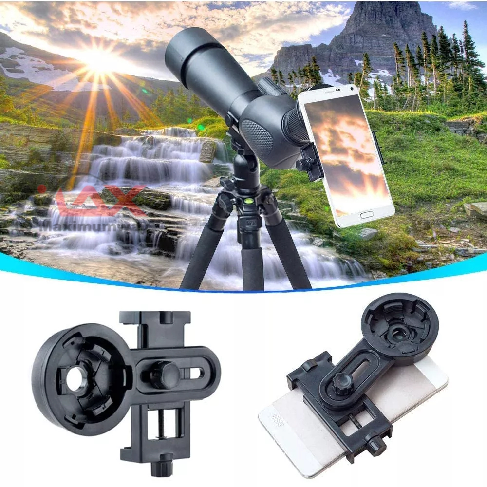 Holder Handphone HP untuk Teropong tele bisa jenis HP apa saja Universal Bisa juga untuk kekeran teropong bintang tele microscop Quick Photography Stand Adapter Mount Connector for Telescope Binoculars Monocular Spotting Microscope for iPhone Samsung