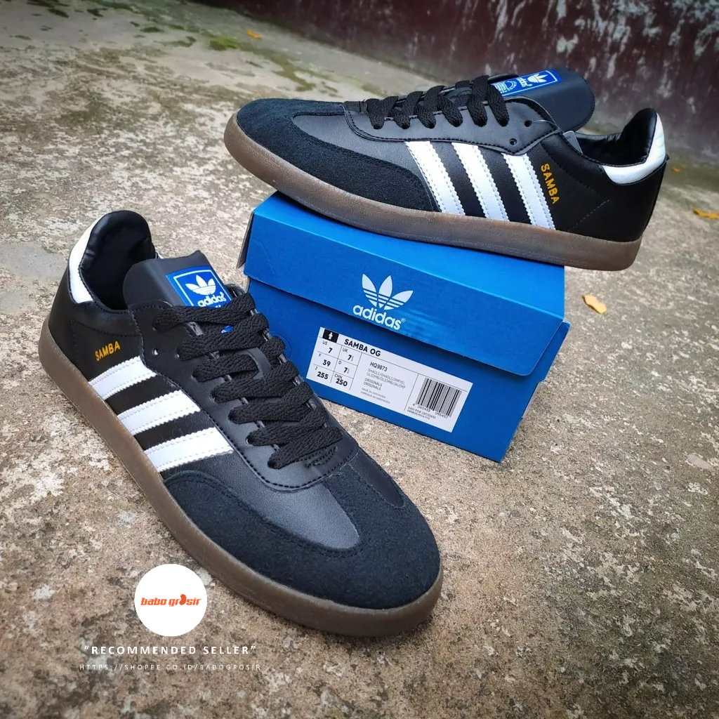 PROMO Sepatu Adidas Samba OG Black White, Sneakers Pria dan Wanita, Harga Murah, Kualitas Mewah dan Terjamin