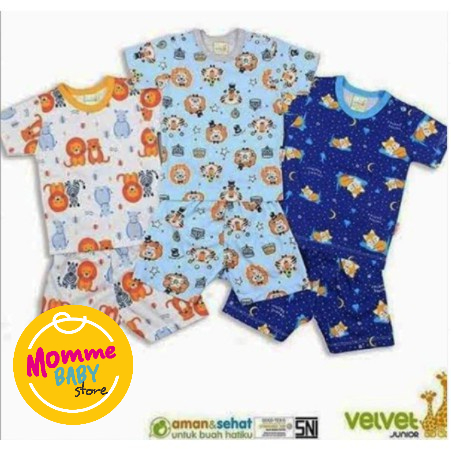 Velvet Junior Murah Setelan Piyama Aruchi Anak Panjang Baju Anak / Baju Bayi S M XXL SNI Premium