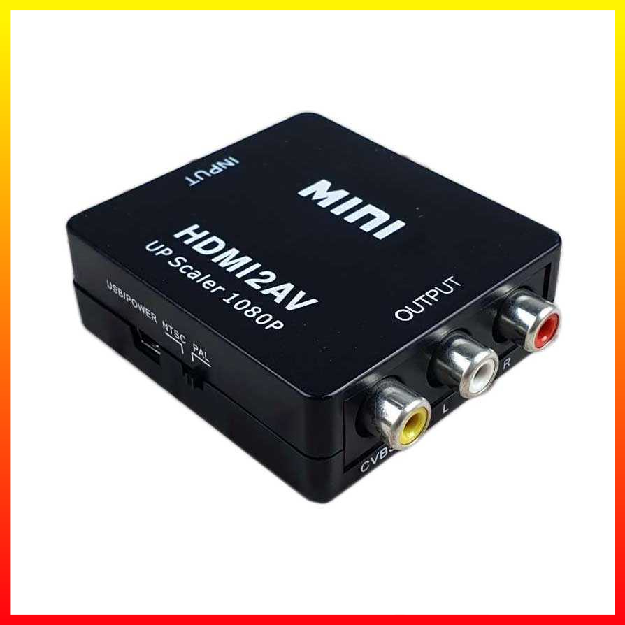 Kualitas Tinggi HDMI ke RCA AV Converter 1080P HDMI AV2 Adaptor Untuk TV PS3 PS4 PC DVD x-box Proyektor HDMI AV Converter Kebidu HDV-M710 - W3VA02BK