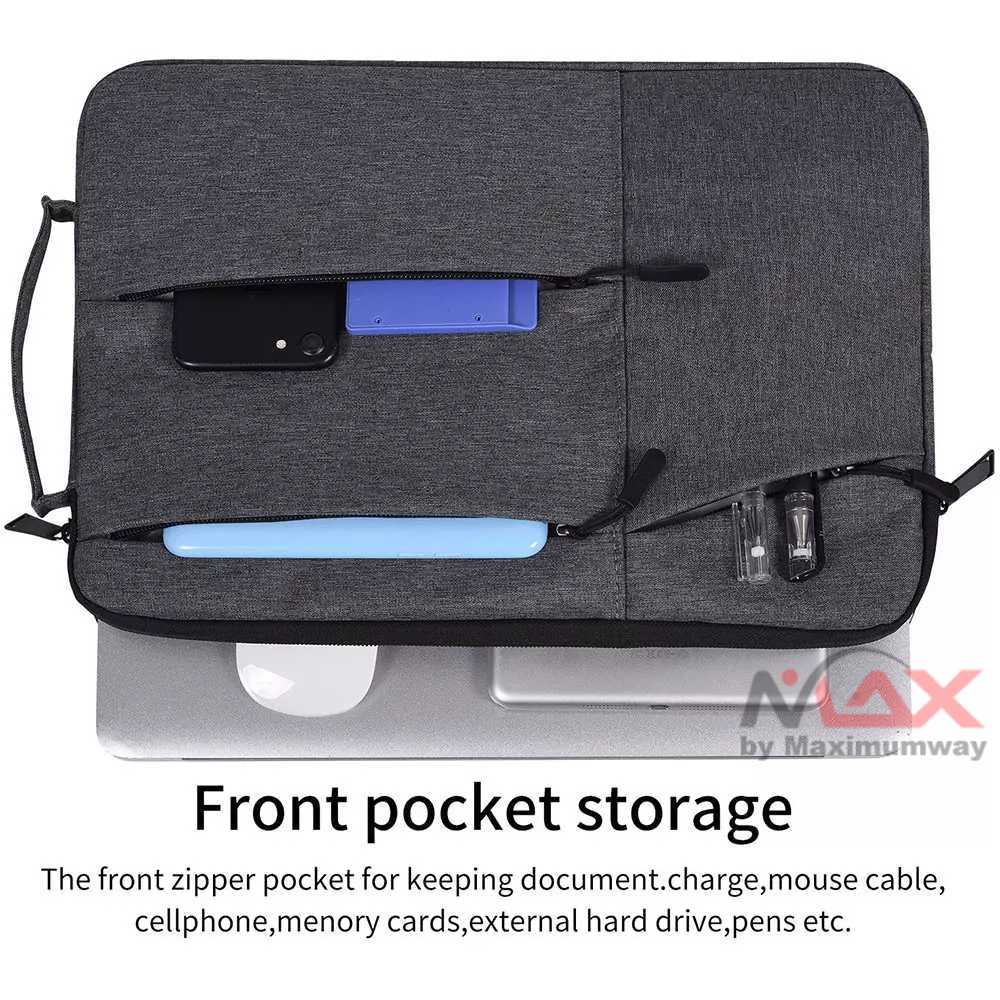 DEALCASE Sarung Slave Tas Laptop Banyak kantong Simple 11 12 13 14 inch laptop anti air anti benturan dalam tas lembut ada slot untuk tempat charger dan dokumen Business Men's Briefcase for Huawei MateBook X Pro 2022 14.2 inch Multi-pockets Laptop Sleeve