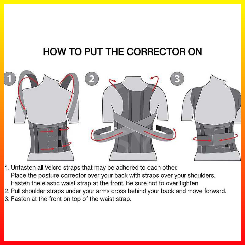 Sabuk Korektor Punggung Belt Magnetic Terapi Koreksi Postur Punggung Kuat Fleksibel YOSYO - 7RHR22BK