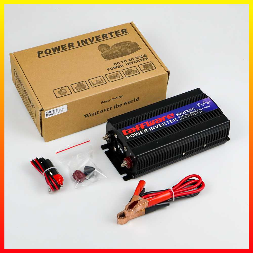 Kualitas Tinggi Single Phase Mppt  Car Power Inverter Gelombang Sinus Murni DC 12V to AC220V 1000W Taffware NBQ1000W - OMCI08BK