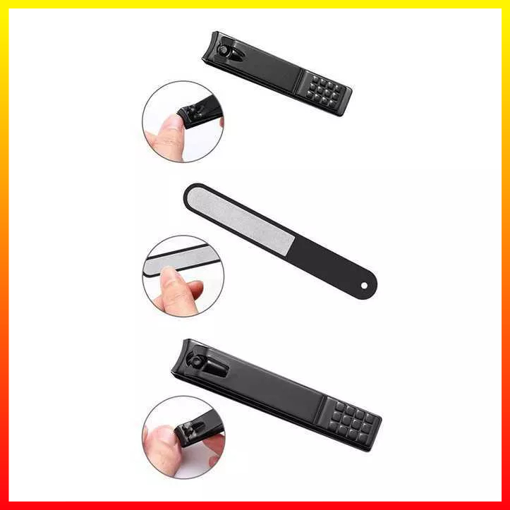 3 PCS Gunting Kuku Nail Art Trimmer Manicure Stainless Steel Biutte.co SFZ2748 - OMHRETBK