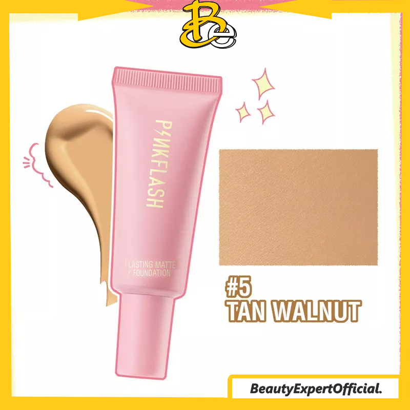 ⭐️ Beauty Expert ⭐️ PINKFLASH Foundation Matte Full Coverage #OhMySelf - Tahan Lama Mengontrol Minyak Untuk Makeup 6 Colors PF-F03