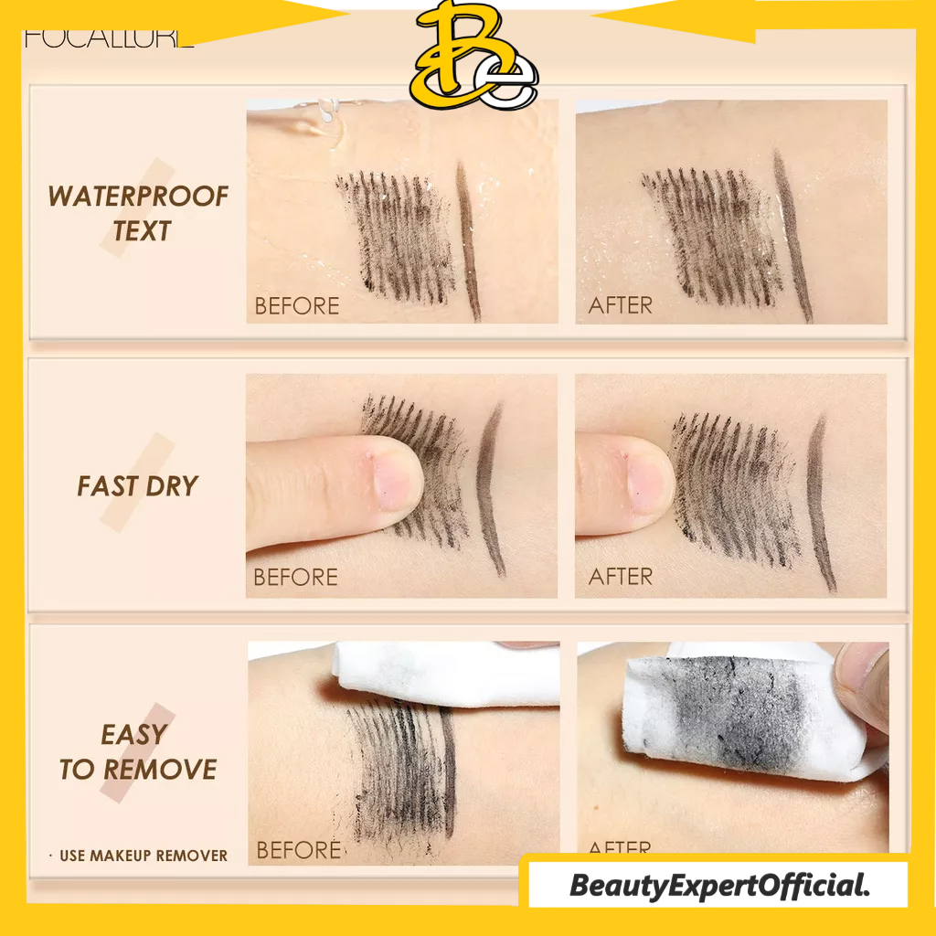 ⭐️ Beauty Expert ⭐️ FOCALLURE 2 In 1 Waterproof Maskara &amp; Eyeliner fiber eyelash primer FA160