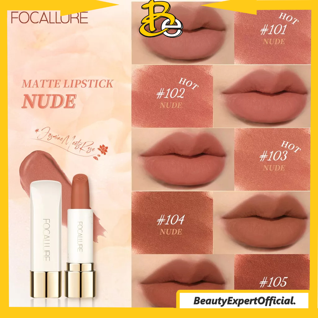 ⭐️ Beauty Expert ⭐️ Focallure Jasmine Meets Rose Matte Lipstick FA203 - Tahan Air Kosmetik Bibir Lipstik