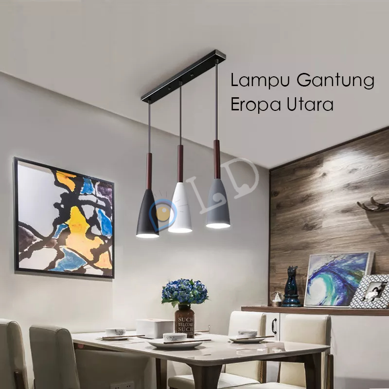 [COD] Lampu Gantung Minimalis Lampu Gantung Dapur Lampu bar 3 in 1 Lampu Hias Gantung Cafe Nordic Lampu Sorot Chandelier Eropa Modern Lampu Gantung Nordic ceiling lamp chandelier dekorasi rumah lampu langit-langit ruang makan