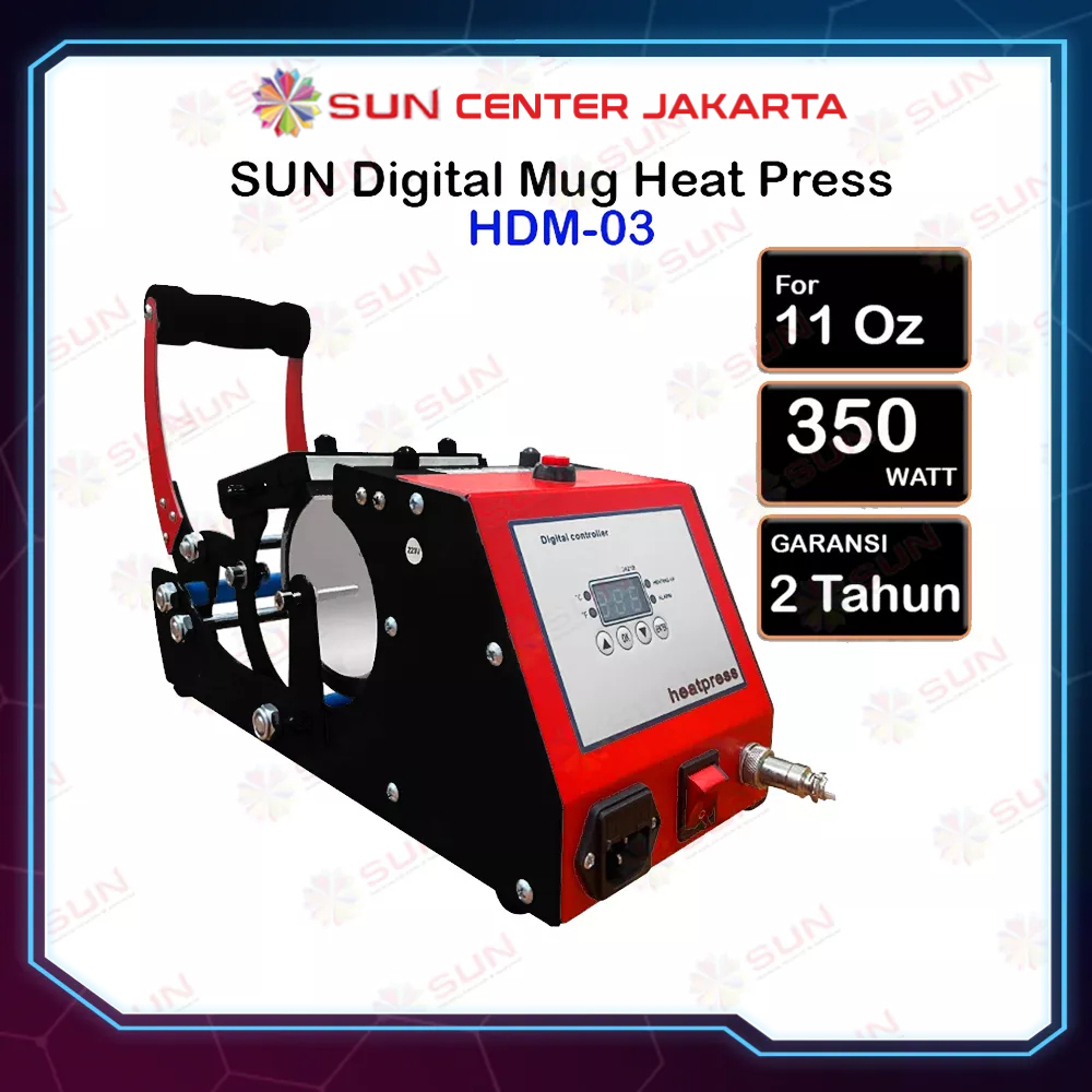Mesin Sablon Mug / Gelas / Asbak / Tumbler Aluminium - Premium Digital Mug Heat Press HDM-02/HDM-03/HDM-04 11 Oz