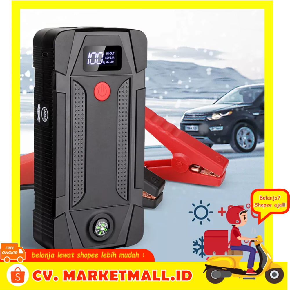 Market Mall - Super Power Bank Mobil 20000mAh Jump Starter Darurat + Senter & Kompas - ZUIDID R22