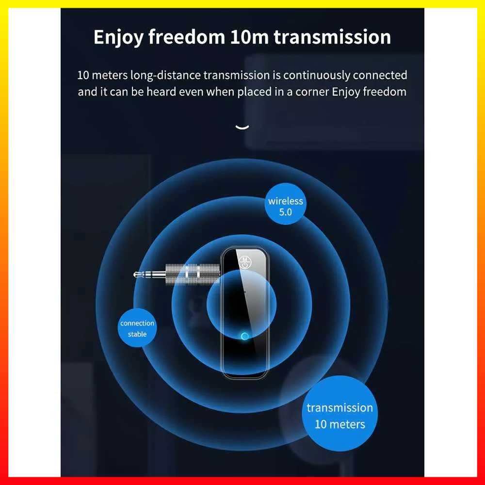 Receiver Transmitter Adapter Bluetooth Mobil Komputer TV Proyektor Speaker Earphone Adaptor Audio Nirkabel Robotsky - QCSC01BK