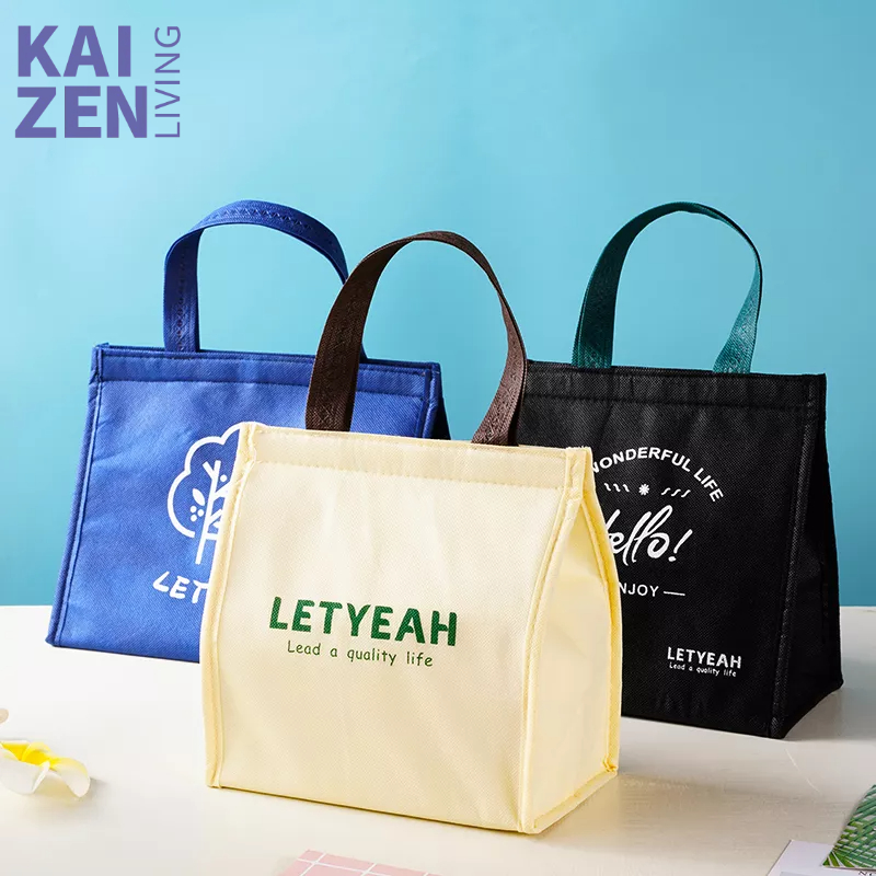 Letyeah &amp; Kaizenliving Tas Bekal Travel Sekolah Anak Lunch Bag Tas Bekal Jumbo Dewasa Tas Isolasi Makanan Anti Air