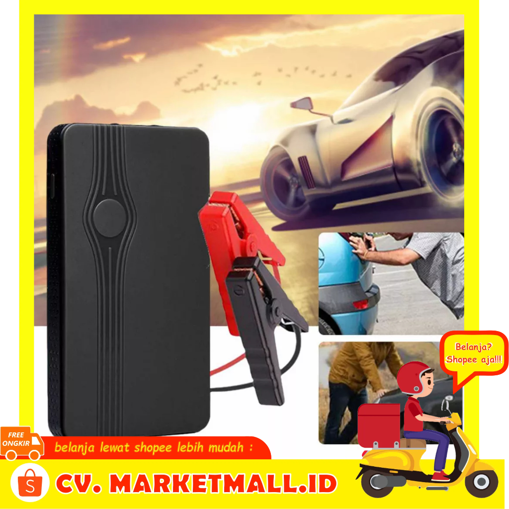 Power Bank Mini Jumper Mobil Starter Dengan Baterai Lithium 12V 5000mAh Dengan senter FLYSAIL R23 - 7CWB03BK