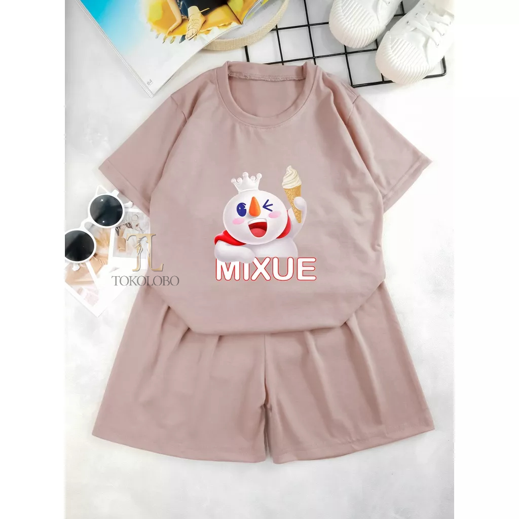 tokolobo SET ANAK YAY MIXUE (SOFT SPANDEX) DTF PRINTING