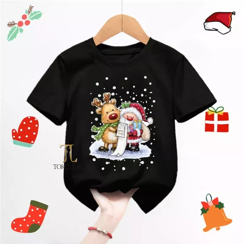 tokolobo Kaos Tshirt Christmas DTF Print Size 1-4