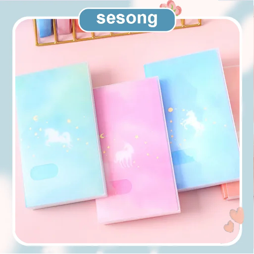 

COD✨240 album foto kartu nama kursi kartu nama buku tiket film kereta api buku penyimpanan folder 3 inci SS