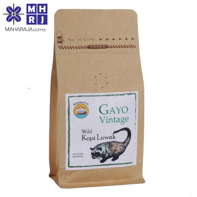 

Fresh roast Wild Kopi Luwak Gayo Vintage 120g Arabika sangrai