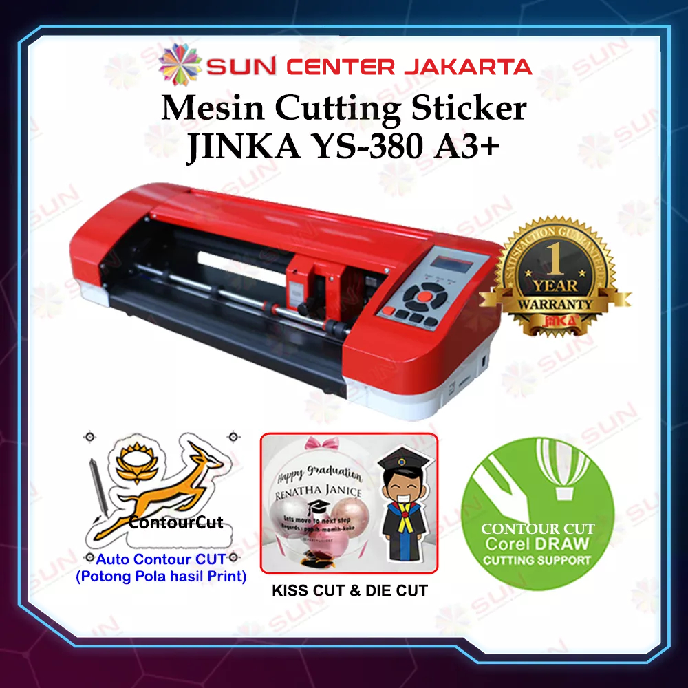 

Mesin Cutting Sticker Jinka YS 380 A3+ Support Cutting CorelDraw Auto Contour Cut (Sticker Transparant Balon Gift Wisuda, Sticker Vinyl Bontax, Label, Hangtag)