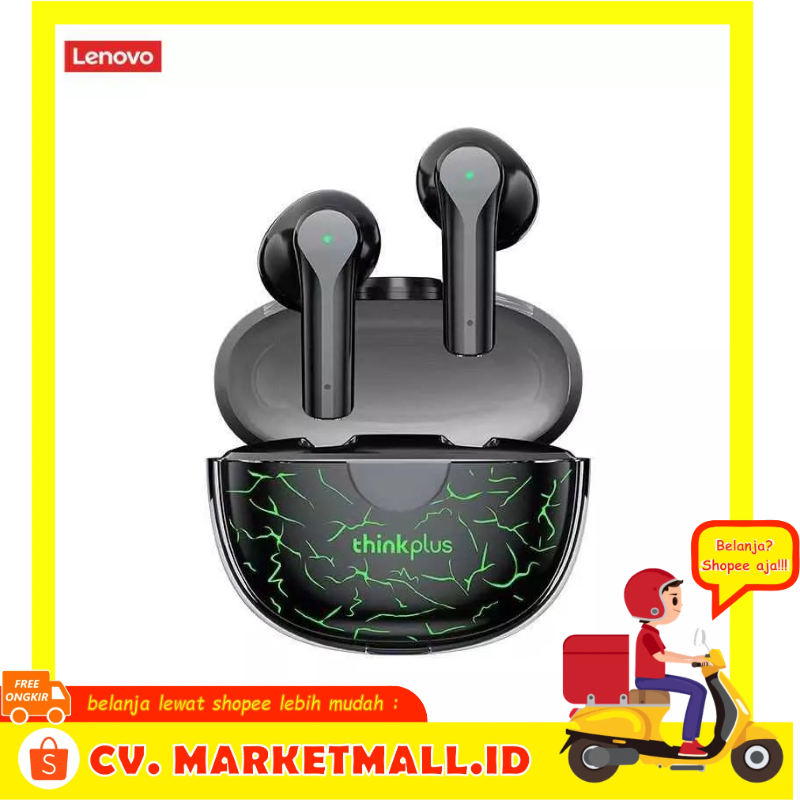 TWS Gaming Musik Olahraga Headset Nirkabel Earbud In-Ear Bluetooth 5.2 Headphone Earbud Earphone 300mAh Lenovo Thinkplus XT95 PRO - ILSK0ZBK