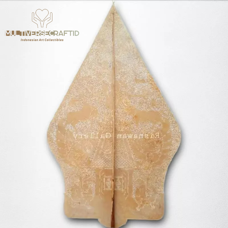 Wayang Kulit Kerbau ASLI GUNUNGAN KAYON Putihan Ukuran Jumbo 70cm Standar Dalang