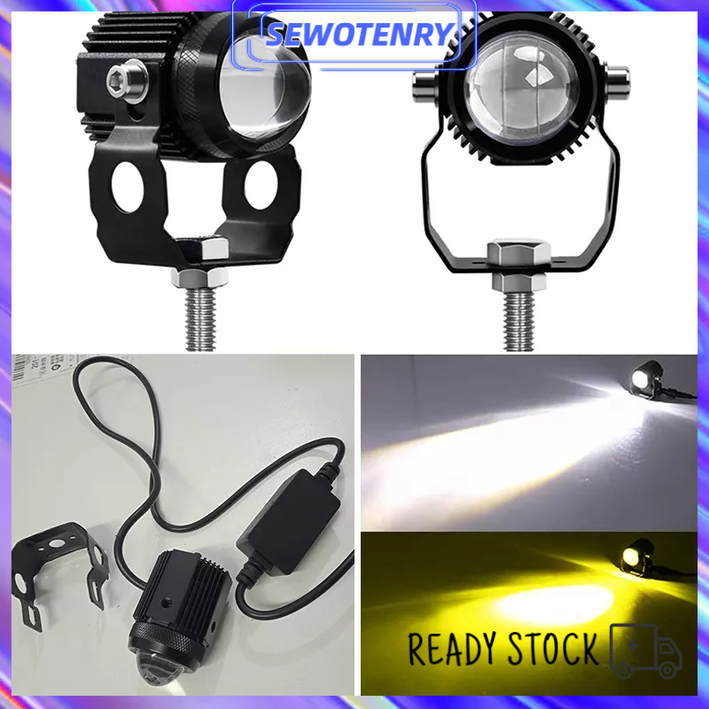 【COD】2PCS Grade A Dijamin TERANG Lampu Tembak Laser LED D2 Mini 2 Warna High Low Putih Kuning Waterproof