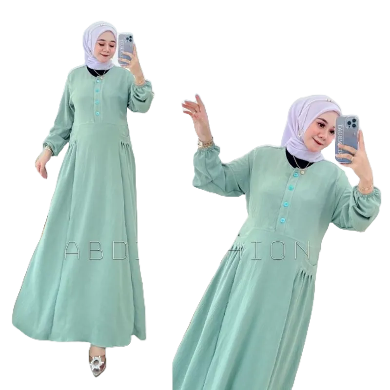 Gamis Lebaran Baju Wanita Dress Murah Import Modern Muslim Pakaian Fashion