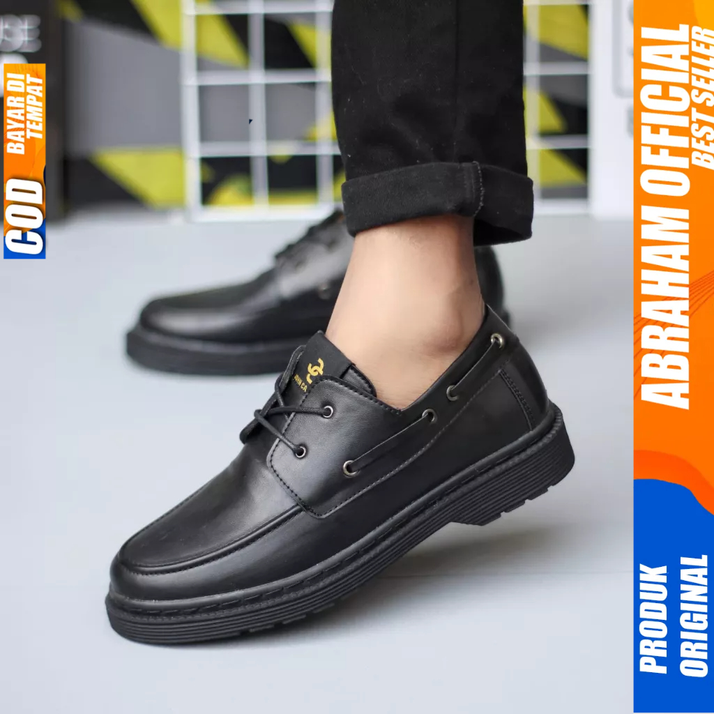 Sepatu Formal Docmart Low Boots Hitam Pantofel Kerja Pria