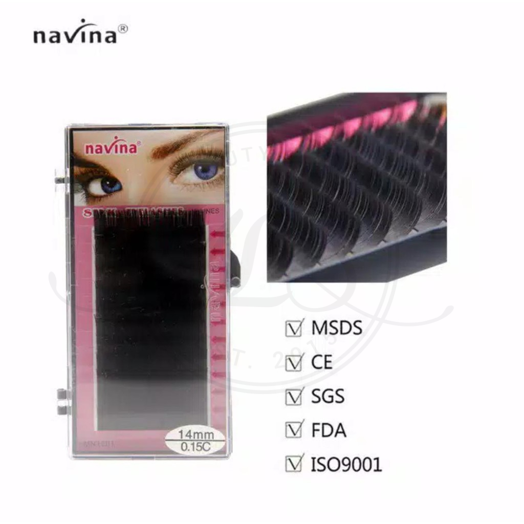 NAVINA Eyelash extension 0.15C/ 0.10C/D NAVINA Bulu mata tanam BULU MATA SAMBUNG