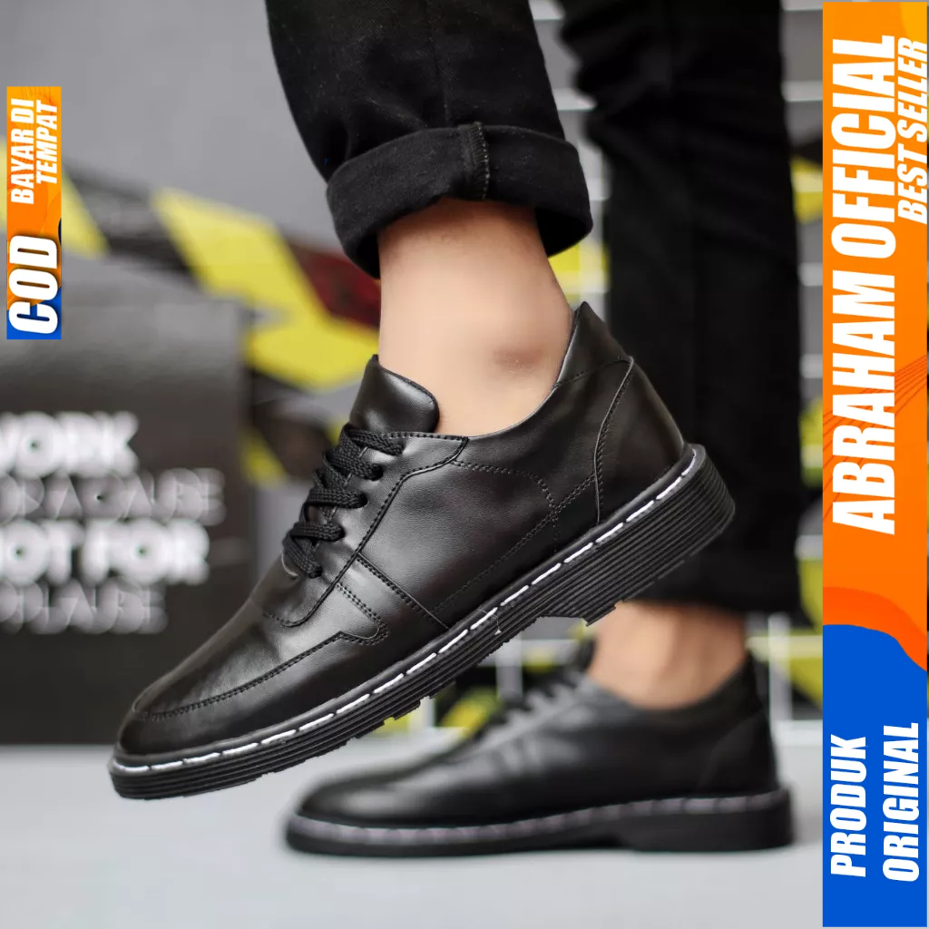 Sepatu Formal Pantofel Docmart Casual Kerja Hitam Pria