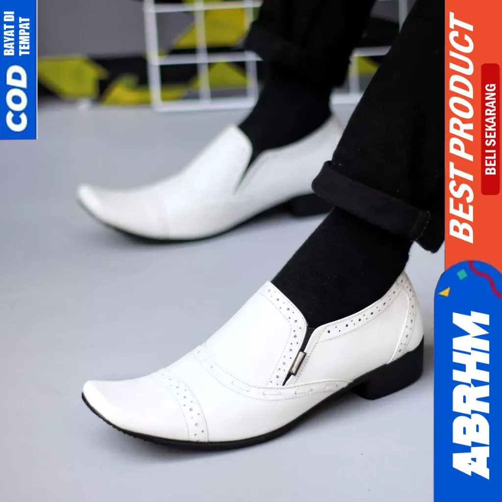 Sepatu Pantofel Formal Hitam Ukuran Besar 44 45 46 47 Kerja Kantor Kulit Asli Pria