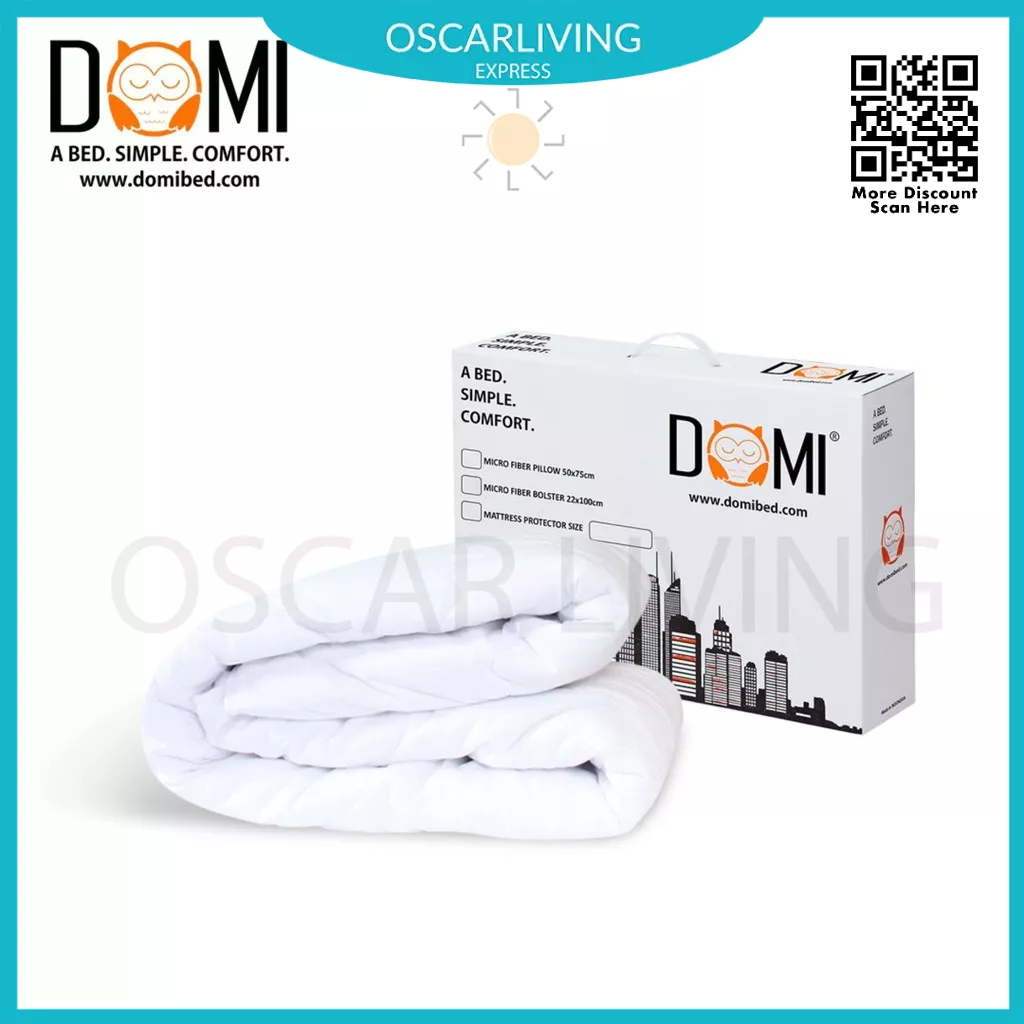 Domi Mattress Protector Cover Microtex Putih
