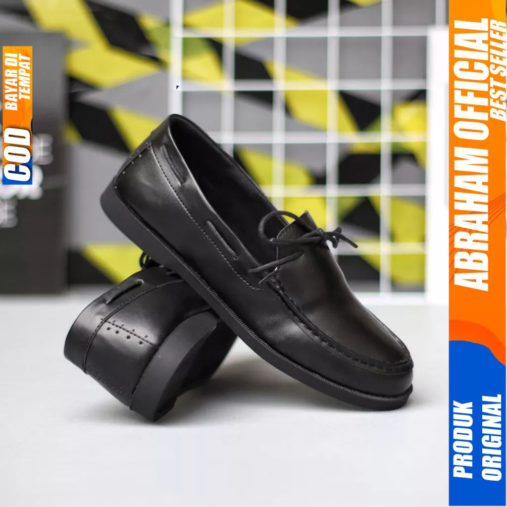 Sepatu Loafers Hitam Casual Formal Kerja Pria