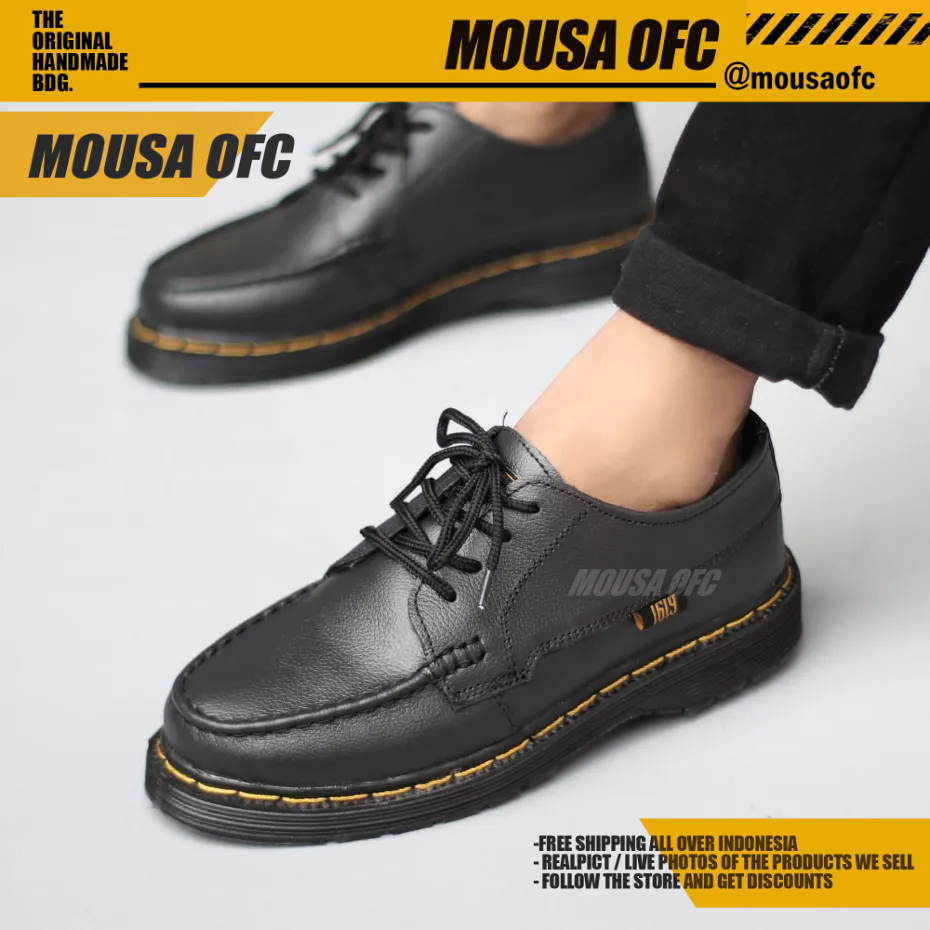 Sepatu Docmart Low Boots Formal Tali Pria