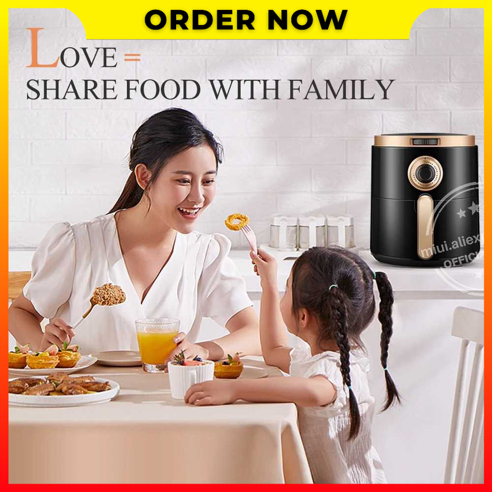 Mesin Alat Penggoreng Udara Tanpa Minyak Smart Air Fryer 3L MIUI - WIHZ04BK