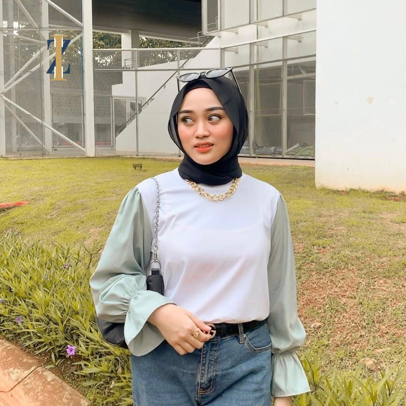 BAJU BLUS BRANDI TOP ATASAN WANITA HIJAU MINT