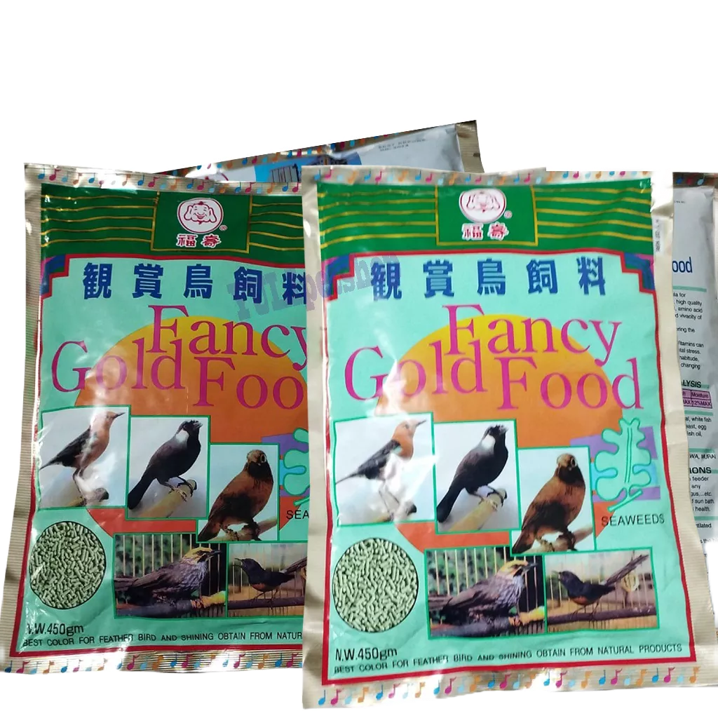 Kicau Mart Pakan Makanan Burung Murai Kacer Cucak Anis Jalak Dll Pur Voer Fancy Gold Food Seaweed Ru
