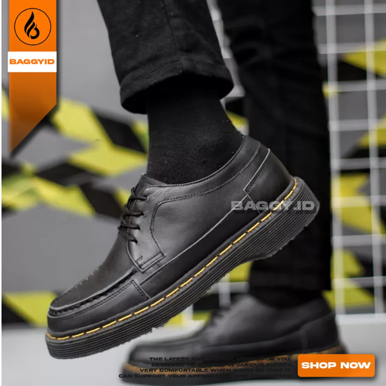 Sepatu Formal Pantofel Docmart Kulit asli Pria