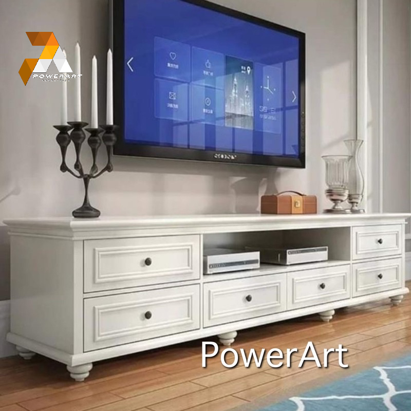 Meja TV Minimalis Modern Duco Putih Rak TV Bufet TV Duco lemari tv duco putih