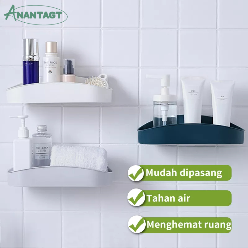 Letyeah &amp; Anantagt Rak Gantung Kamar Mandi Dapur/rak Tempel Dinding tempel serbaguna/Rak Toilet Tempat Penyimpanan Serbaguna/Rak Sabun Handuk odol/rak anti air warna