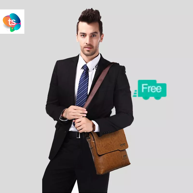 [Gratis Dompet] Tas Selempang Kulit  Messenger Bag Large Gratis Dompet