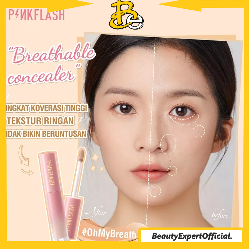 ⭐️ Beauty Expert ⭐️ PINKFLASH Liquid Concealer OhMyBreath Breathable - Long Lasting Smooth Dark Circles Scar Acne Skin Concealer Full Coverage PF-F04