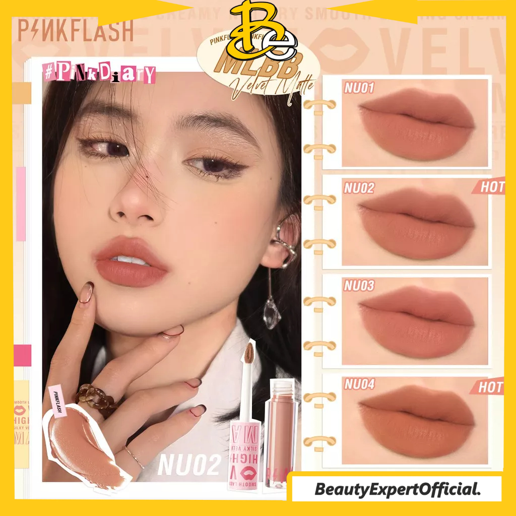 ⭐ Beauty Expert ⭐PINKFLASH Silky Velvet Lip Cream PF-L04 - Matte Lipstick Waterproof
