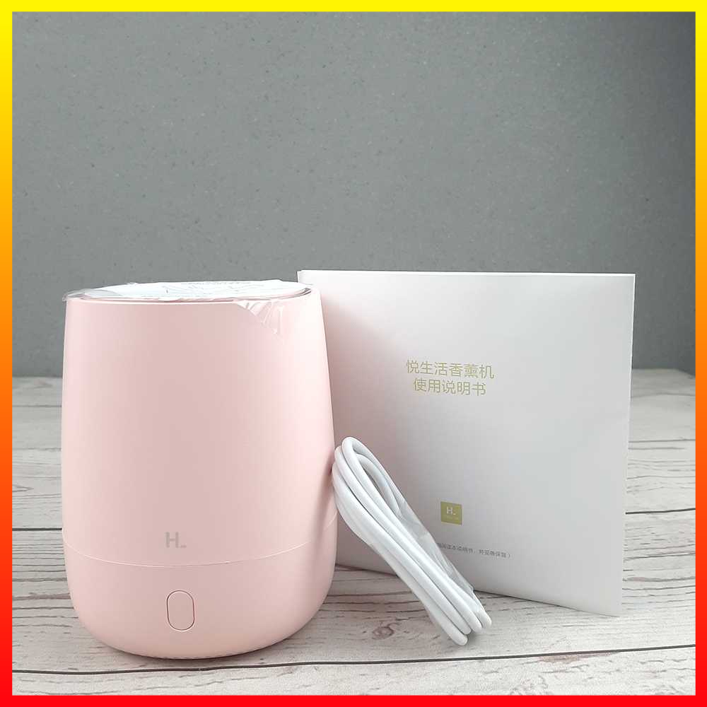 Pelembab Udara Air Humidifier Aromatherapy Ultra Fine Water Mist Diffusion RGB Click to Switch 7 Kinds of Light Colors 120ML Happy Life - XOHZ14WH