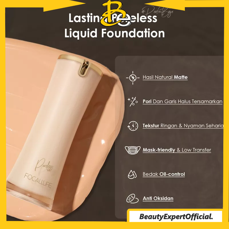 ⭐️ Beauty Expert ⭐️ FOCALLURE Poreless Liquid Matte Foundation FA 205 #PerfectBase - Tahan air Pengontrol Minyak