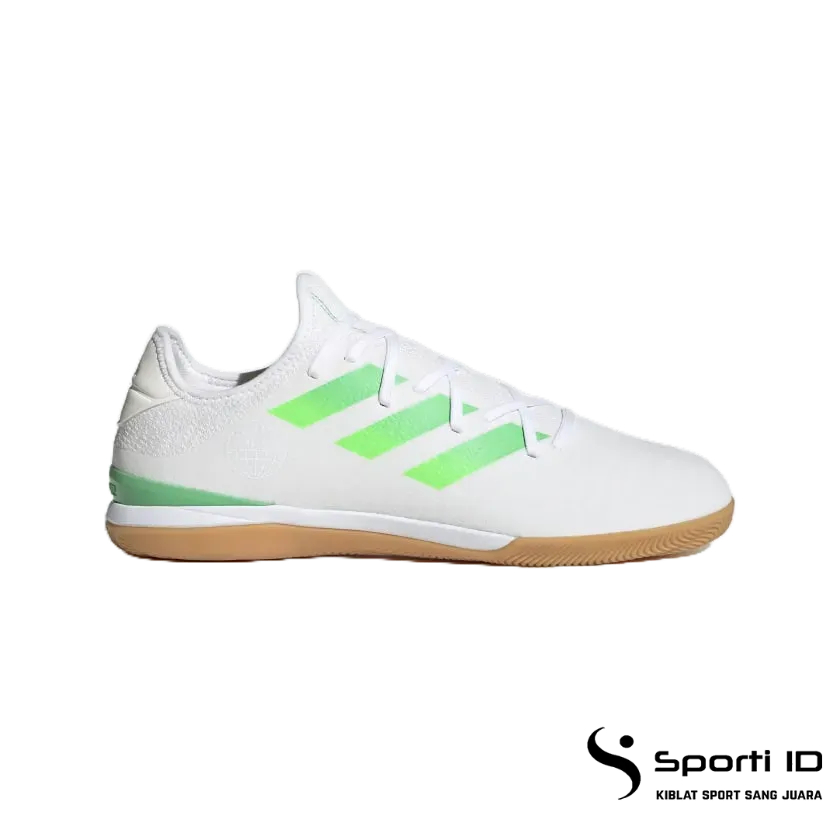 Sepatu Futsal Adidas Gamemode Knit IN - White Green G58017 Original