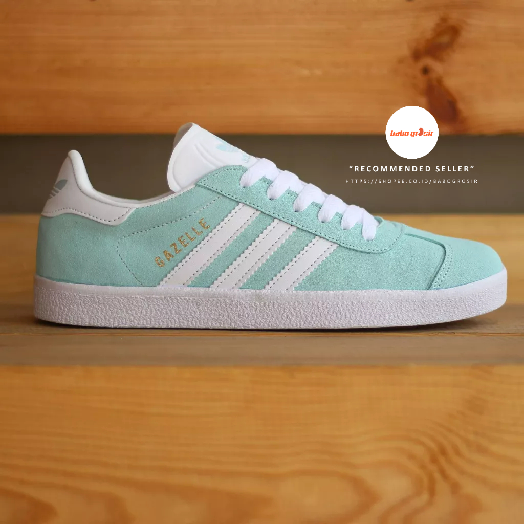 PROMO Sepatu Sneakers Murah | Adidas Gazelle Peach White Premium TOP Quality, Harga Termurah