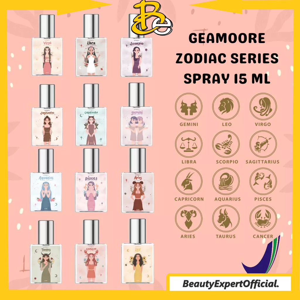 ⭐️ Beauty Expert ⭐️ (BPOM) GEAMOORE ZODIAC SERIES PERFUME / PARFUM ZODIAK 15ml Parfum Wewangian Tubuh