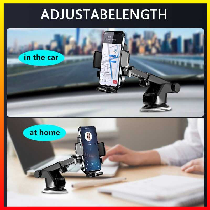 Holder Smartphone GPS Mobil Dudukan Hisap 4.7 - 6.5 inch Mudah Diatur Diputar 360 Derajat LUPHIE - 7RRSHYBQ