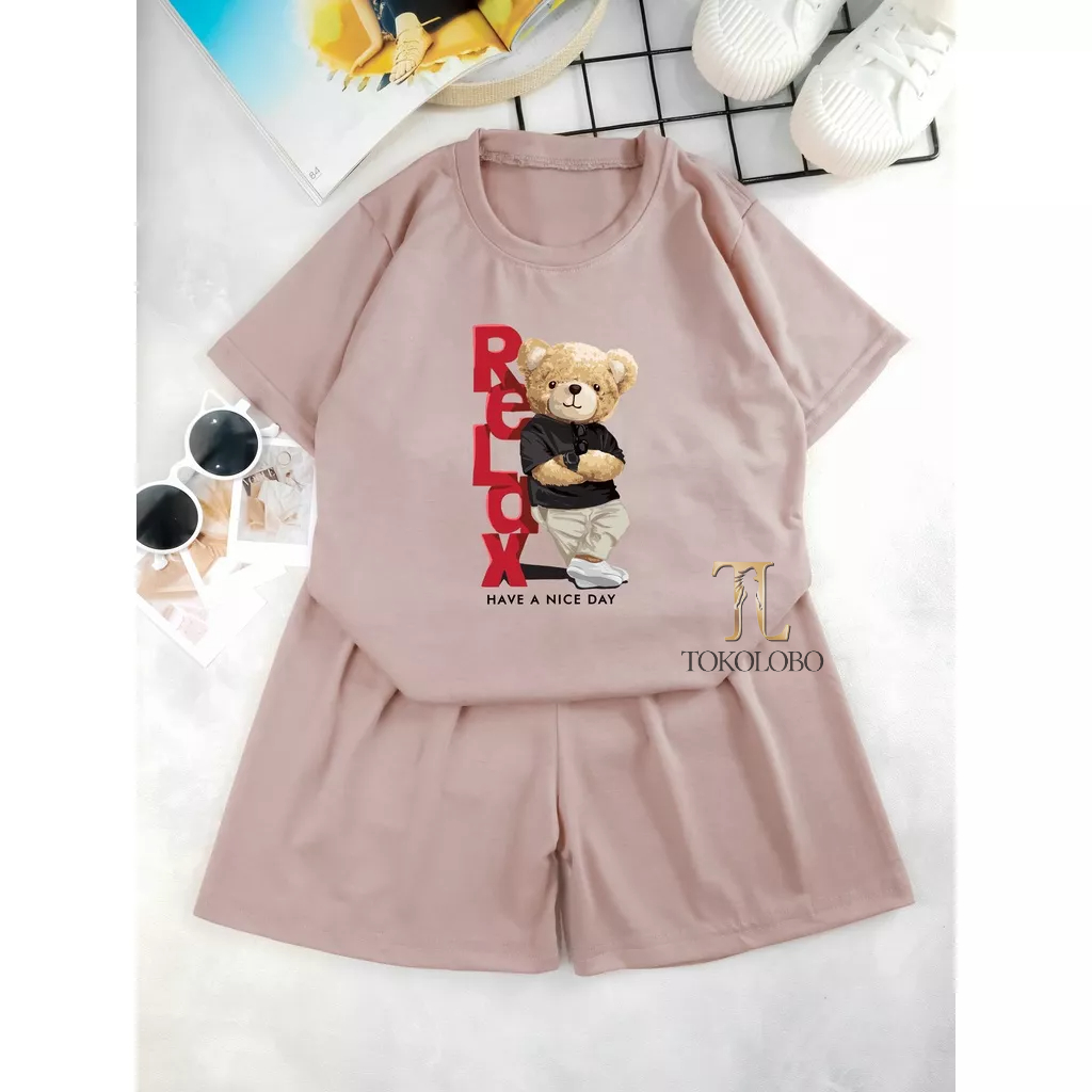 tokolobo SET ANAK RELAX     BEAR (SOFT SPANDEX) DTF PRINTING